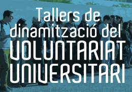 Tallers de dinamització del voluntariat univesitari